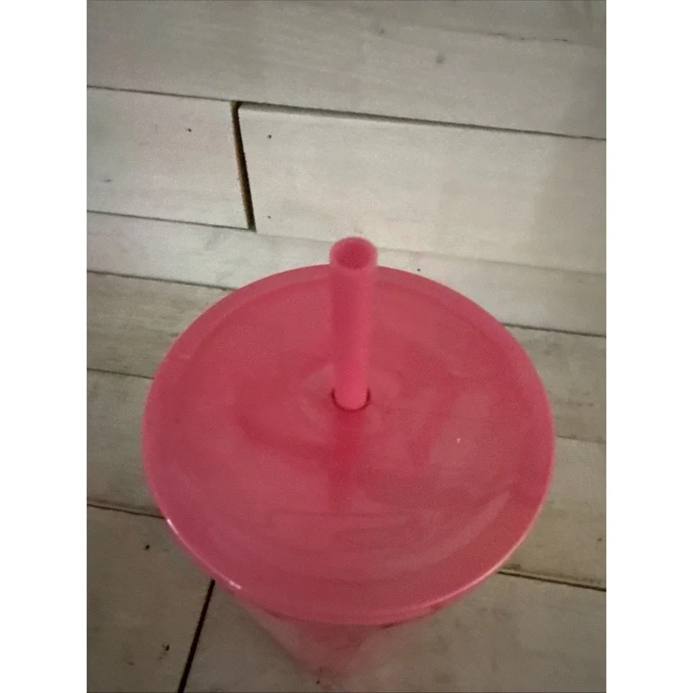 Starbucks 2023 Pink Marble Bubblegum 24oz Plastic Cup Tumbler Cold Cup NEW - Picture 4 of 5